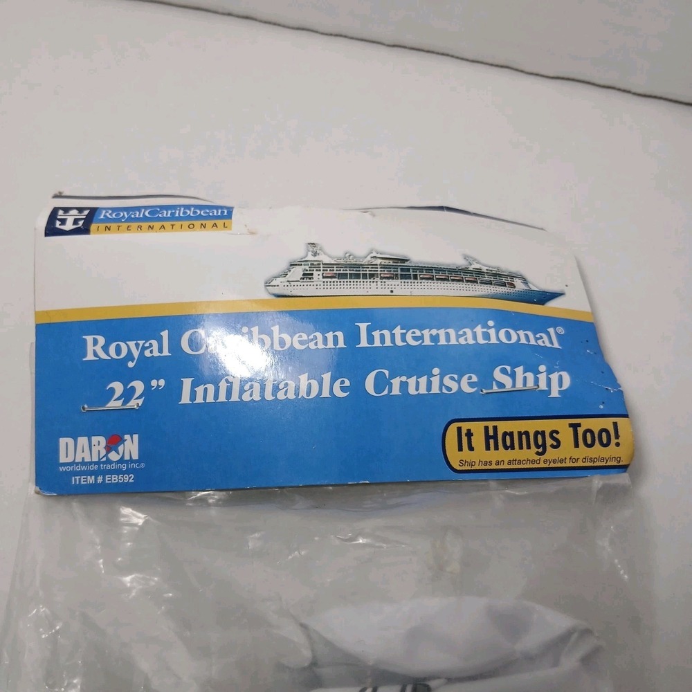 Royal Caribbean International 22" Inflatable Cruise Ship Hangs By Daron HTF New